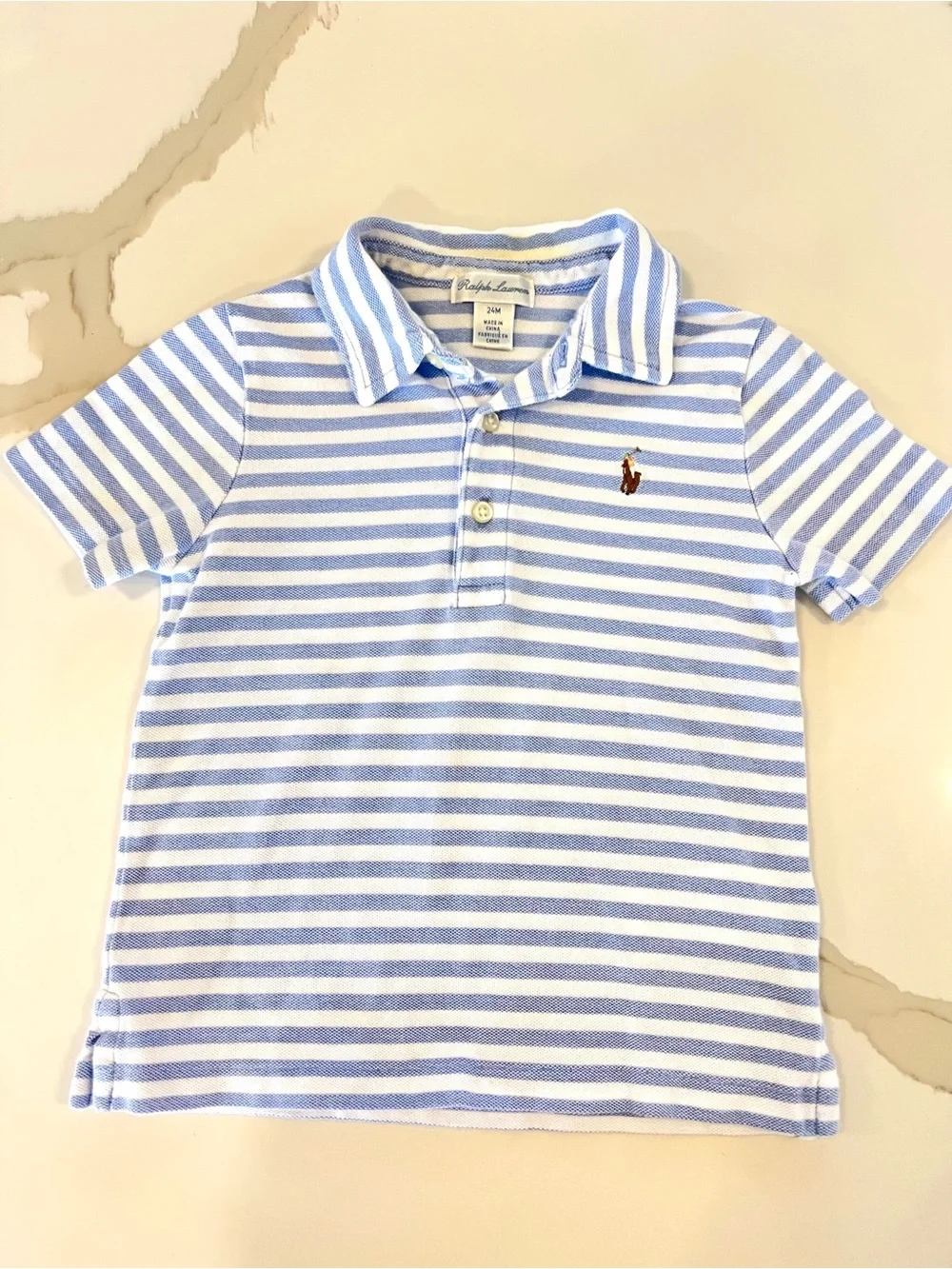 Polo Ralph Lauren Toddler Striped Short Sleeve Polo Shirt 24M